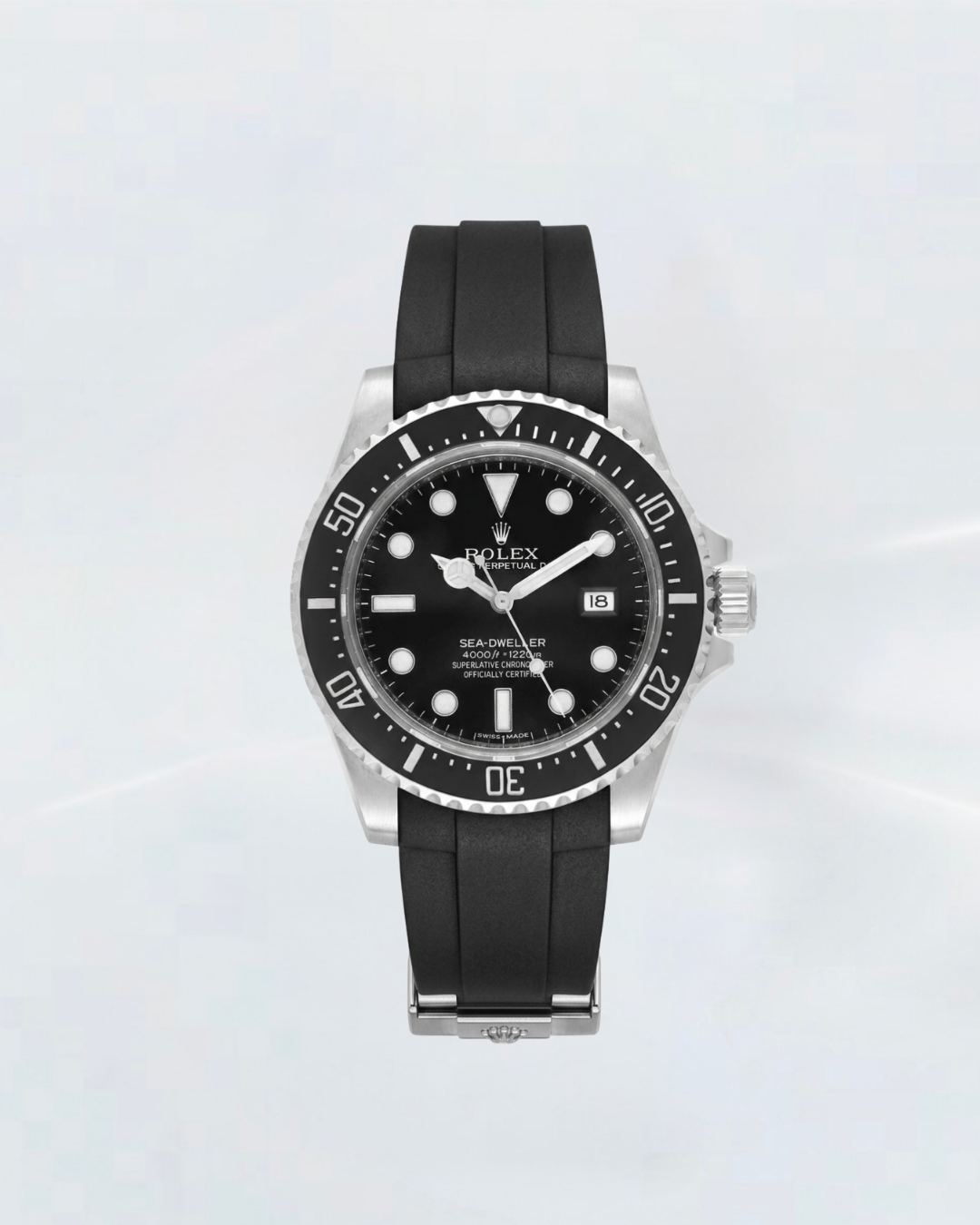 Rubber B Entegre Kauçuk Kayış | Rolex Sea-Dweller 40 mm (Ref: 116600) ile Uyumlu