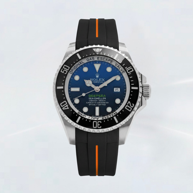 Rubber B Entegre Kauçuk Kayış | Rolex Sea-Dweller & Deepsea 43 mm (Ref: 116660) ile Uyumlu
