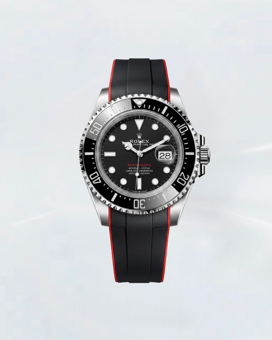 Rubber B Entegre Kauçuk Kayış | Rolex Sea-Dweller 126600 (43 mm) ile Uyumlu