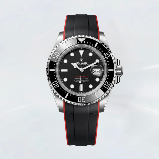 Rubber B Entegre Kauçuk Kayış | Rolex Sea-Dweller 126600 (43 mm) ile Uyumlu