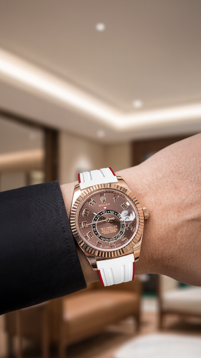 Sky-Dweller Yellow Gold, White Gold ve Rose Gold ile Uyumlu