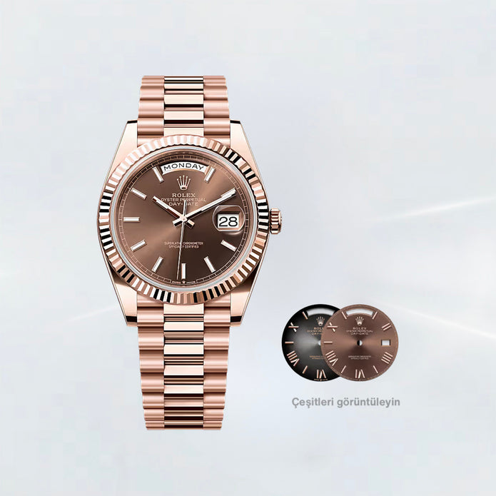 Rubber B Entegre Kauçuk Kayış | Rolex Day-Date 40 mm (Ref: 228***) ile Uyumlu