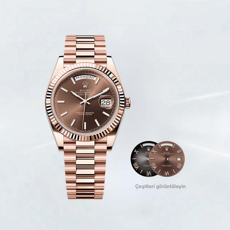 Rubber B Entegre Kauçuk Kayış | Rolex Day-Date 40 mm (Ref: 228***) ile Uyumlu