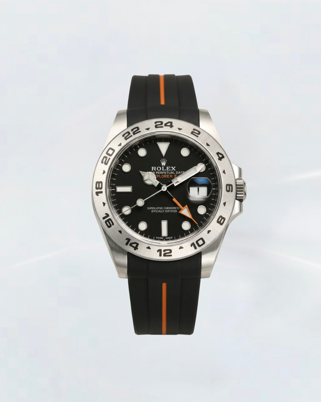 Rubber B Entegre Kauçuk Kayış | Rolex Explorer II 42 mm (Ref; 216570) ile Uyumlu