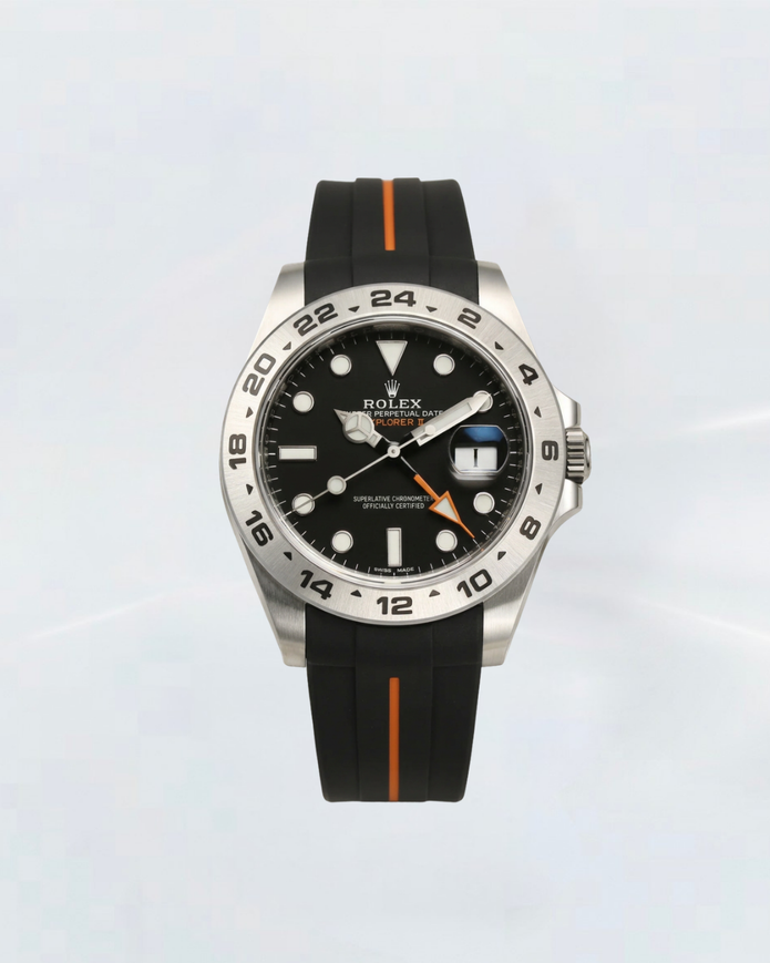 Rubber B Entegre Kauçuk Kayış | Rolex Explorer II 42 mm (Ref; 216570) ile Uyumlu