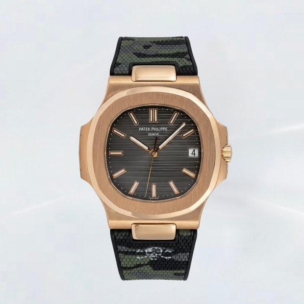 Rubber B Kauçuk Kayış | Patek Philippe Nautilus 5711 (Deri Kayışlı) Patek Klipsi ile Uyumlu