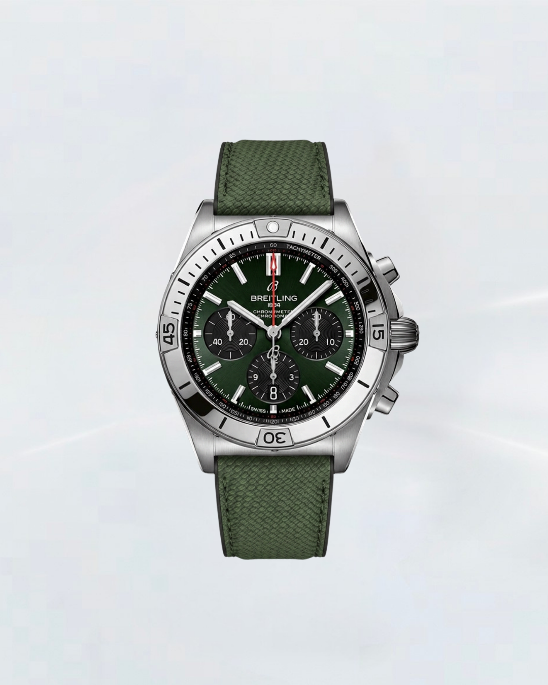 Rubber B Entegre Kauçuk Kayış | Breitling Chronomat 42 mm ile Uyumlu