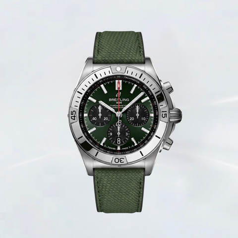 Rubber B Entegre Kauçuk Kayış | Breitling Chronomat 42 mm ile Uyumlu
