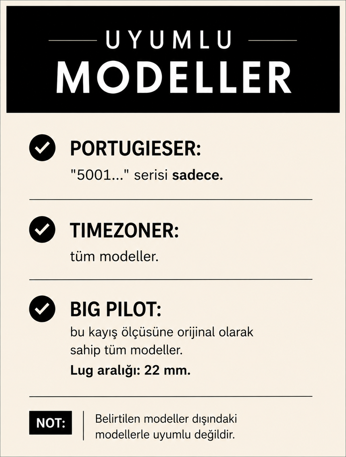 Rubber B Entegre Kauçuk Kayış | IWC Big Pilot 46 mm IWC Klipsi ile Uyumlu