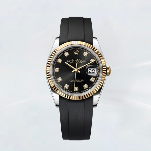 Rubber B Entegre Kauçuk Kayış | Rolex Datejust 36 mm (Ref: 126***) ile Uyumlu