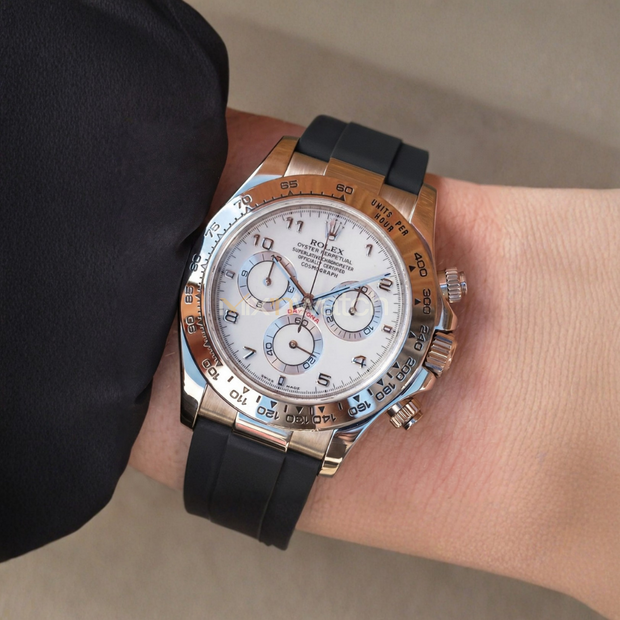 Daytona Deri Kayış Yellow Gold, White Gold ile Uyumlu