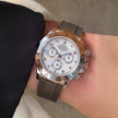 Daytona Deri Kayış Yellow Gold, White Gold ile Uyumlu