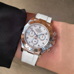 Daytona Deri Kayış Yellow Gold, White Gold ile Uyumlu