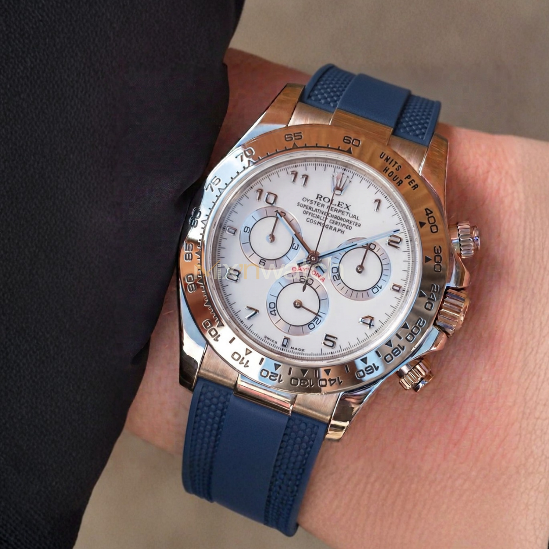 Daytona Deri Kayış Yellow Gold, White Gold ile Uyumlu