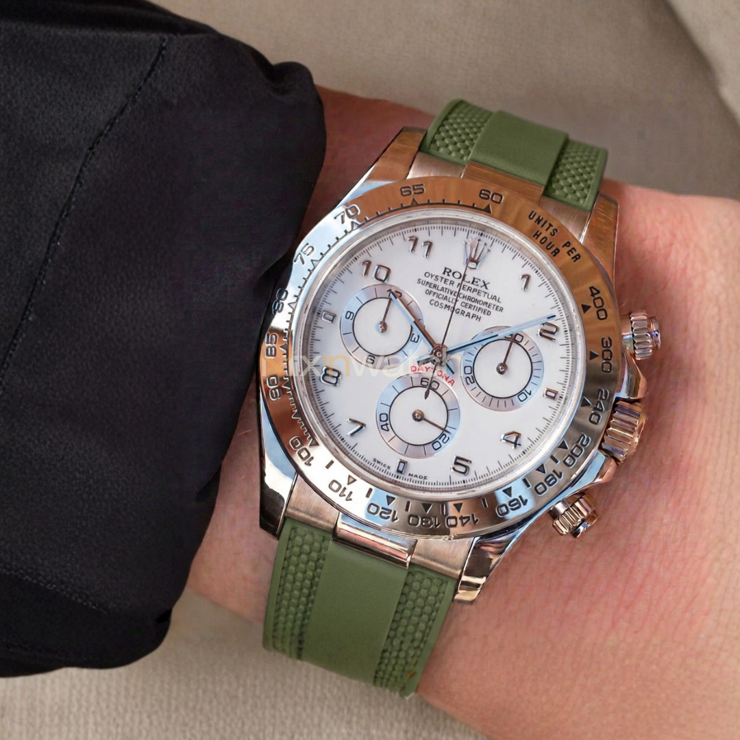 Daytona Deri Kayış Yellow Gold, White Gold ile Uyumlu