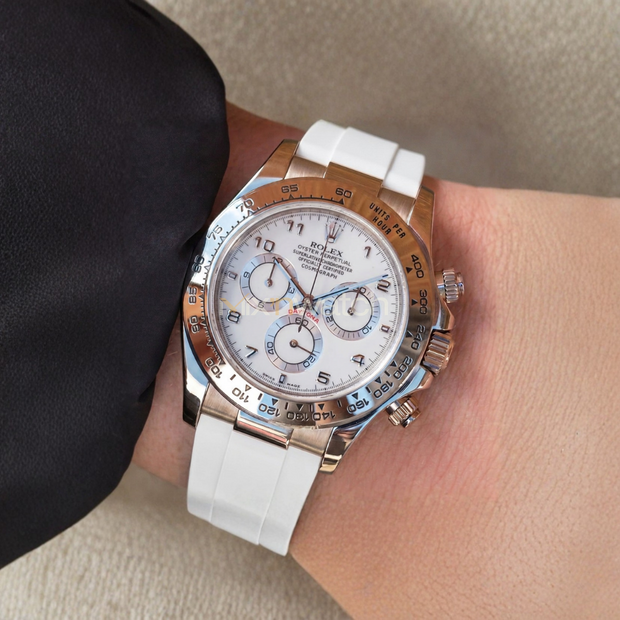 Daytona Deri Kayış Yellow Gold, White Gold ile Uyumlu