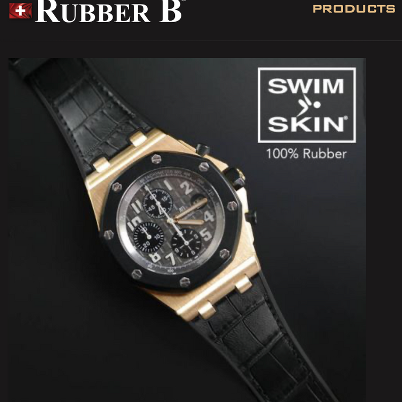 Резиновый ремешок Rubber B швейцарского производства, идеально подходящий по размеру.