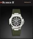 Rubber B Entegre Kauçuk Kayış | Patek Philippe Nautilus 5726A ( Deri Kayışlı ) Patek Klipsi ile Uyumlu