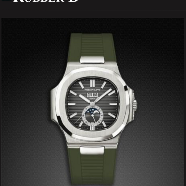 Rubber B Entegre Kauçuk Kayış | Patek Philippe Nautilus 5726A ( Deri Kayışlı ) Patek Klipsi ile Uyumlu