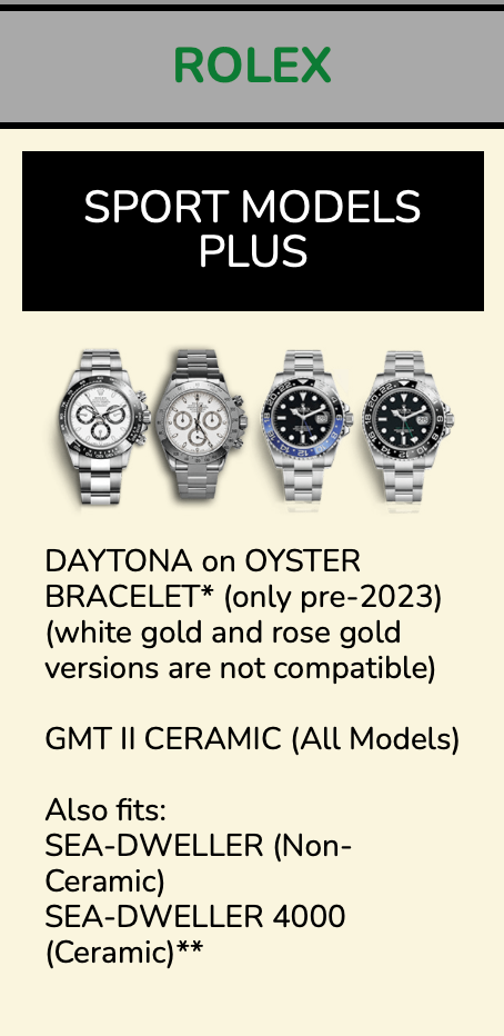 Rubber B Entegre Kauçuk Kayış | Rolex Daytona 1165xx Oyster Bracelet ile Uyumlu
