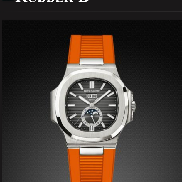 Rubber B Entegre Kauçuk Kayış | Patek Philippe Nautilus 5711 (Deri Kayışlı) Patek Klipsi ile Uyumlu
