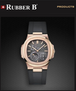 Rubber B Entegre Kauçuk Kayış | Patek Philippe Nautilus 5712 (Deri Kayışlı) Tang Buckle Uyumlu