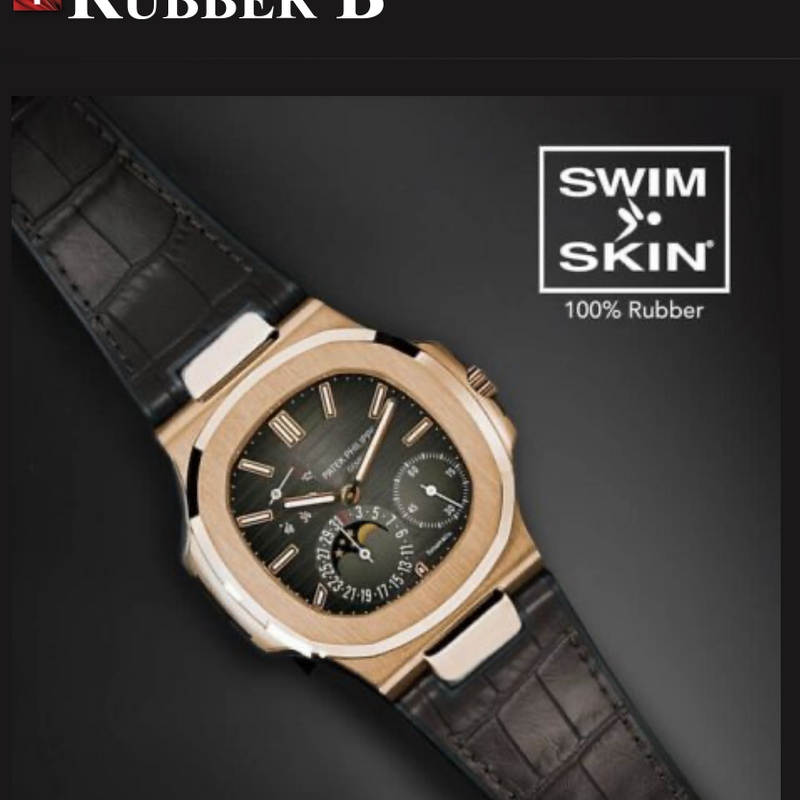 Rubber B Entegre Kauçuk Kayış | Patek Philippe Nautilus 5712 (Deri Kayışlı) Patek Klipsi ile Uyumlu