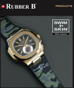 Rubber B Entegre Kauçuk Kayış | Patek Philippe Nautilus 5980 (Deri Kayışlı) Tang Buckle Uyumlu
