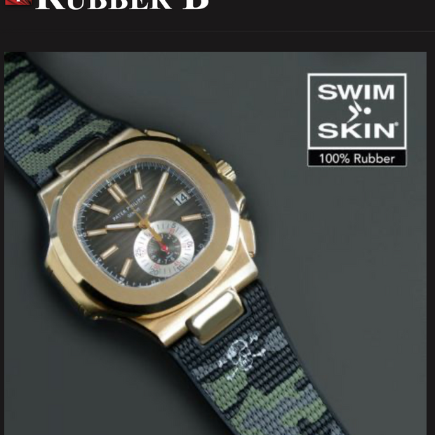 Rubber B Entegre Kauçuk Kayış | Patek Philippe Nautilus 5980 (Deri Kayışlı) Tang Buckle Uyumlu