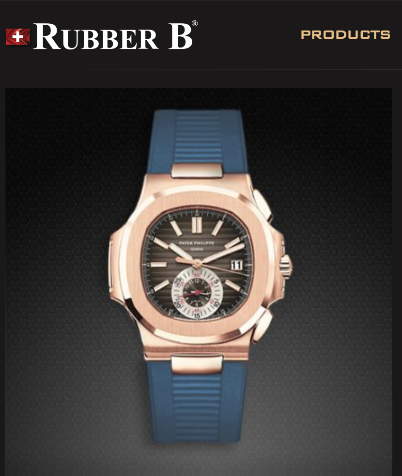 Rubber B Entegre Kauçuk Kayış | Patek Philippe Nautilus 5980 (Deri Kayışlı) Patek Klipsi ile Uyumlu