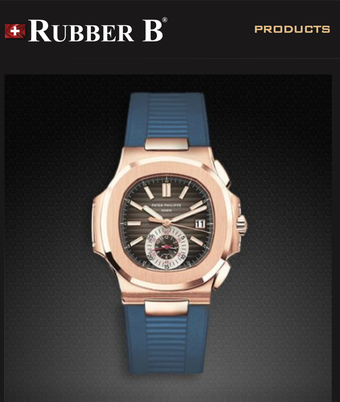 Rubber B Entegre Kauçuk Kayış | Patek Philippe Nautilus 5980 (Deri Kayışlı) Patek Klipsi ile Uyumlu