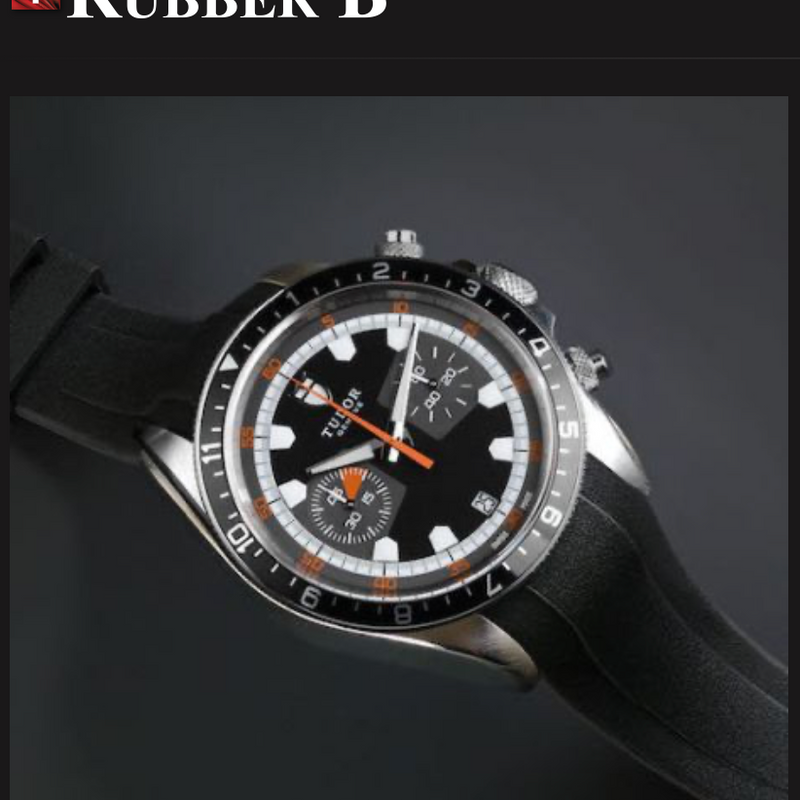 Rubber B Entegre Kauçuk Kayış | Tudor Heritage Chrono 42 mm Tudor Klipsi ile Uyumlu