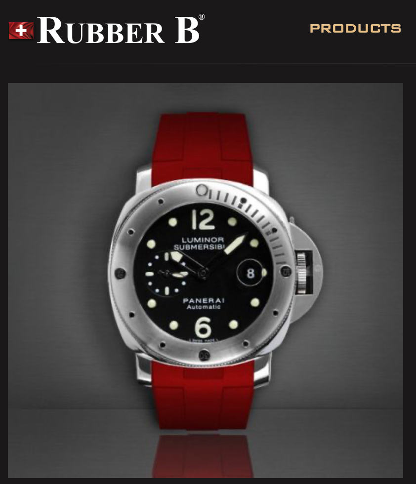 Rubber B Entegre Kauçuk Kayış | Panerai Submersible 44 mm (1950 Kasa Hariç) Panerai Klipsi ile Uyumlu