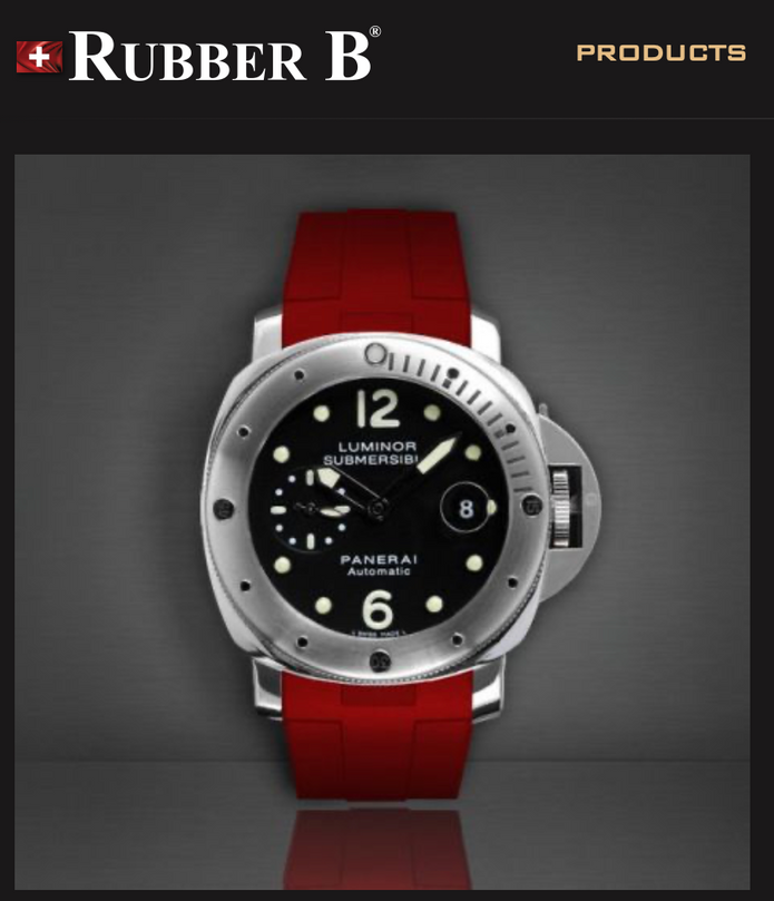 Rubber B Entegre Kauçuk Kayış | Panerai Submersible 44 mm (1950 Kasa Hariç) Panerai Klipsi ile Uyumlu