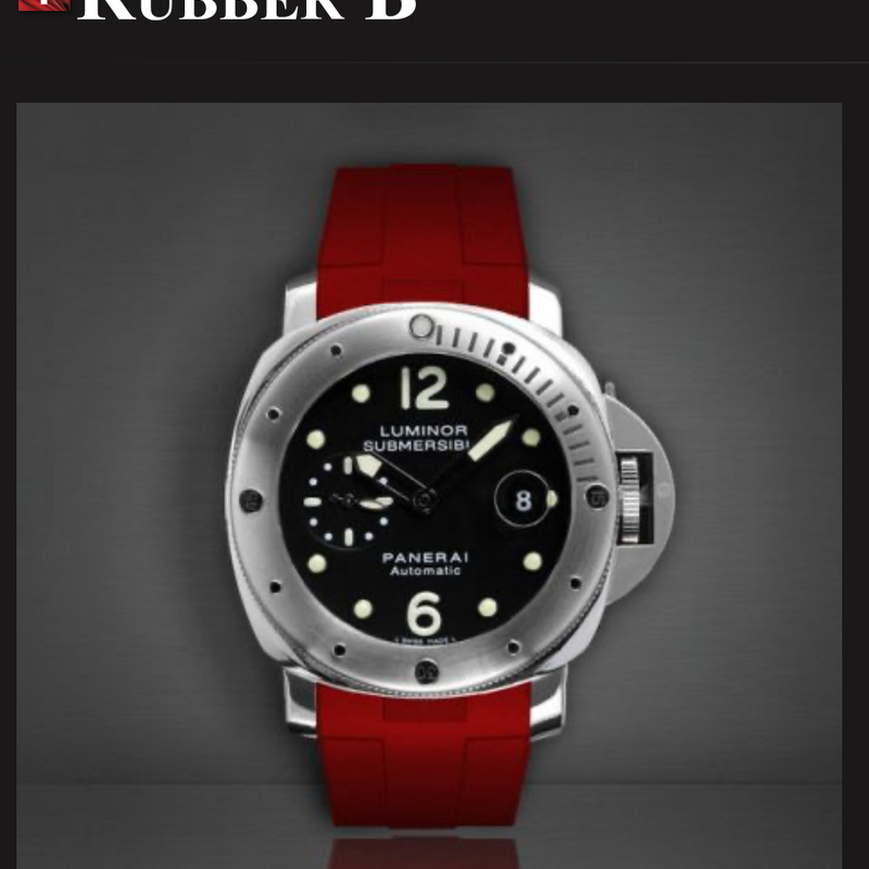 Rubber B Entegre Kauçuk Kayış | Panerai Submersible 44 mm (1950 Kasa Hariç) Panerai Klipsi ile Uyumlu