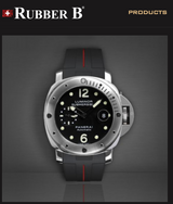 Rubber B Entegre Kauçuk Kayış | Panerai Submersible 44 mm (1950 Kasa Hariç) Tang Buckle Uyumlu