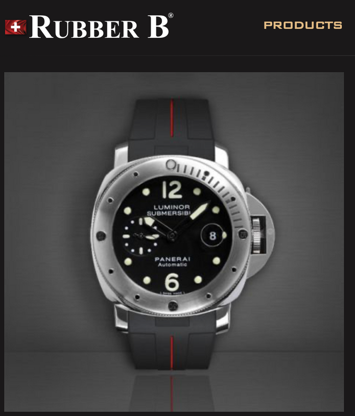 Rubber B Entegre Kauçuk Kayış | Panerai Submersible 44 mm (1950 Kasa Hariç) Tang Buckle Uyumlu