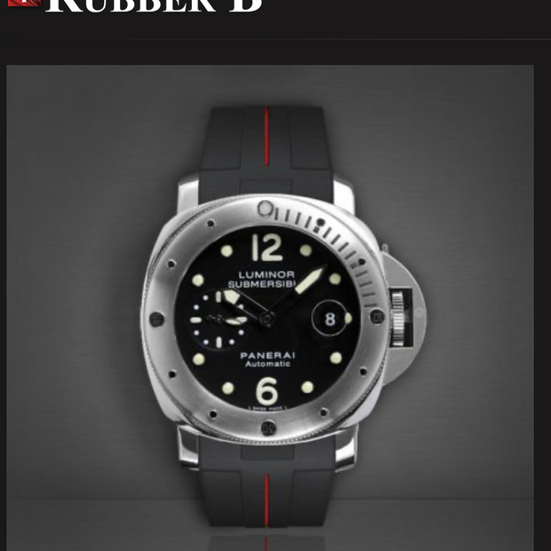 Rubber B Entegre Kauçuk Kayış | Panerai Submersible 44 mm (1950 Kasa Hariç) Tang Buckle Uyumlu