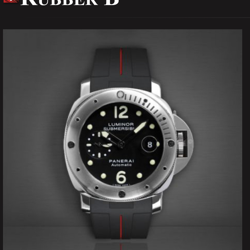Rubber B Entegre Kauçuk Kayış | Panerai Submersible 44 mm (1950 Kasa Hariç) Tang Buckle Uyumlu