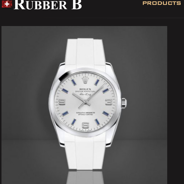 Rubber B Entegre Kauçuk Kayış | Rolex Air-King 34 mm ile Uyumlu