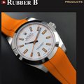 Rubber B Entegre Kauçuk Kayış | Rolex Milgauss 40 mm ile Uyumlu
