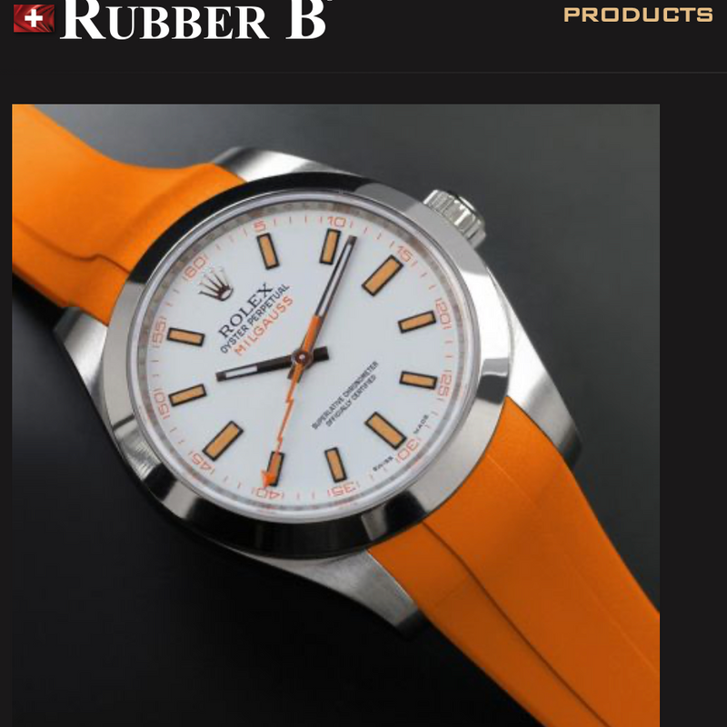 Rubber B Entegre Kauçuk Kayış | Rolex Milgauss 40 mm ile Uyumlu