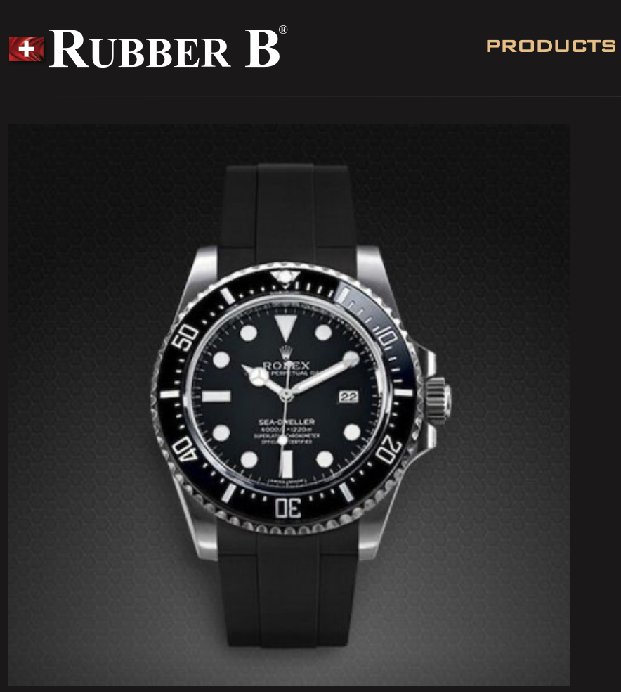 Rubber B Entegre Kauçuk Kayış | Rolex Sea-Dweller 40 mm (Ref: 16600) ile Uyumlu