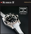 Rubber B Entegre Kauçuk Kayış | Rolex Submariner 40 mm (2010–2019) Uyumlu