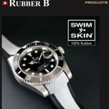 Rubber B Entegre Kauçuk Kayış | Rolex Submariner 40 mm (2010–2019) Uyumlu
