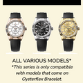 Rubber B Entegre Kauçuk Kayış | Rolex Sky-Dweller Oysterflex (Beyaz / Sarı / Rose Altın) ile Uyumlu