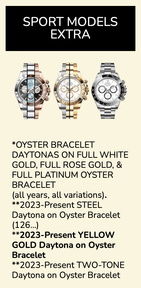 Rubber B Entegre Kauçuk Kayış | Rolex Daytona Full Gold Oyster Bracelet (2023 Öncesi) ile Uyumlu
