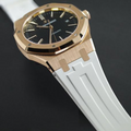 deneniyor- Rubber B Entegre Kauçuk Kayış | Audemars Piguet Royal Oak 41 mm Deri Kayışlı ile Uyumlu