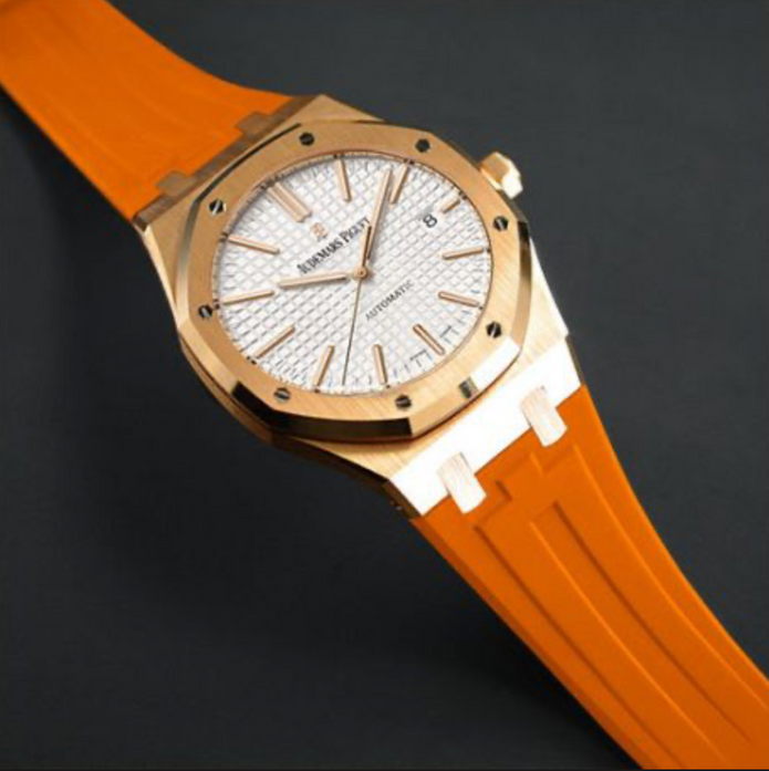 deneniyor- Rubber B Entegre Kauçuk Kayış | Audemars Piguet Royal Oak 41 mm Deri Kayışlı ile Uyumlu