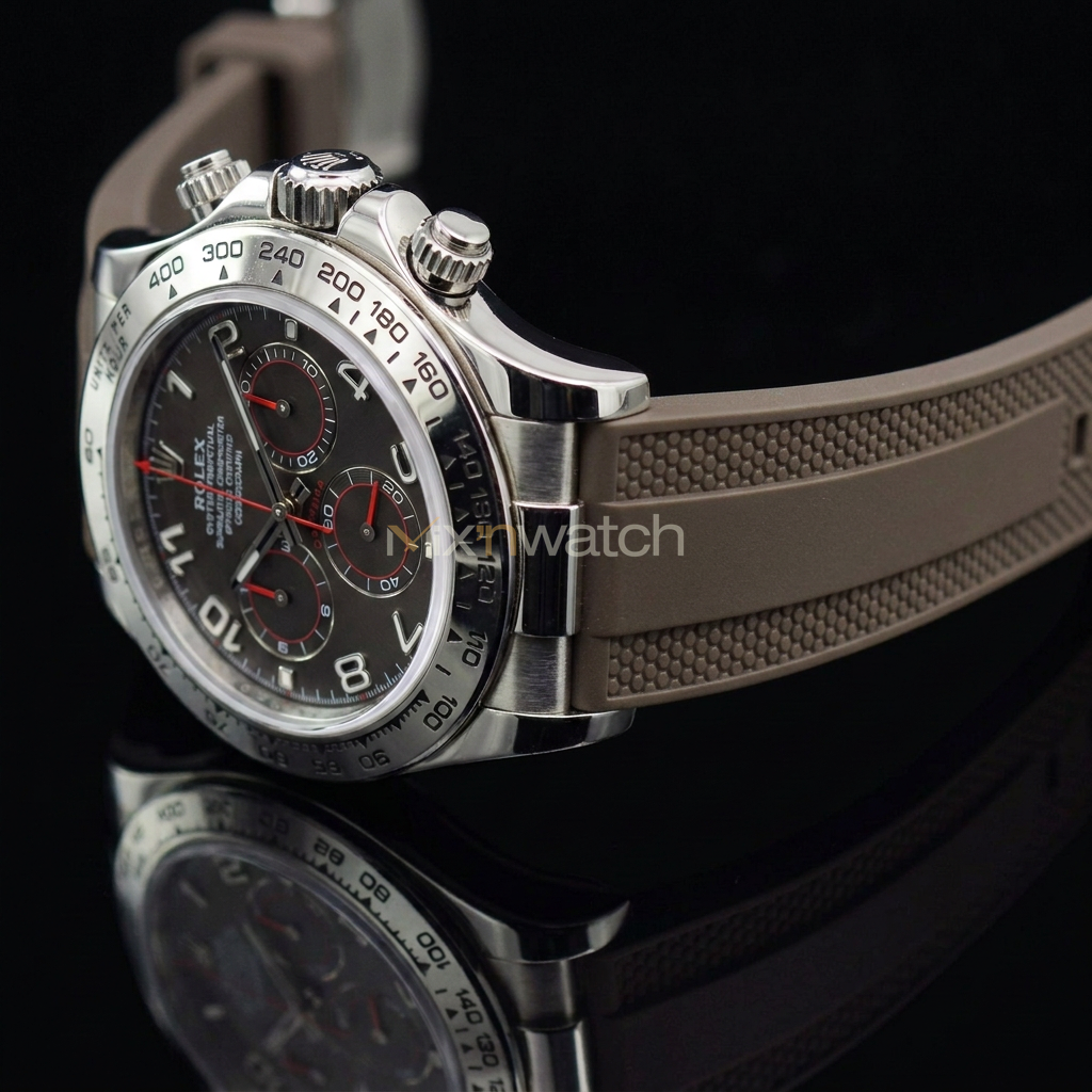 Daytona Deri Kayış Yellow Gold, White Gold ile Uyumlu